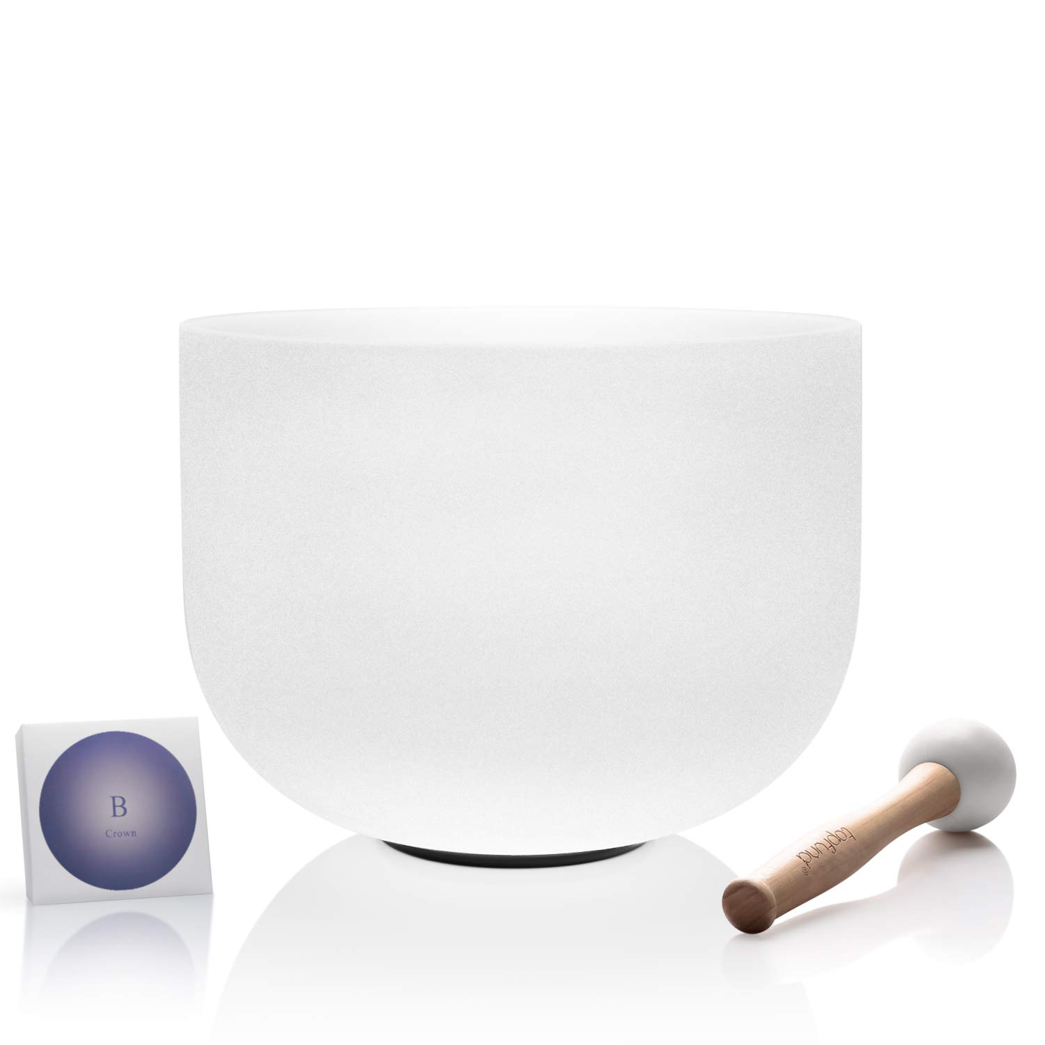 TOPFUND Quartz Crystal Singing Bowl Perfect Pitch B Note Crown Chakra 10 inch 25cm (Mallet