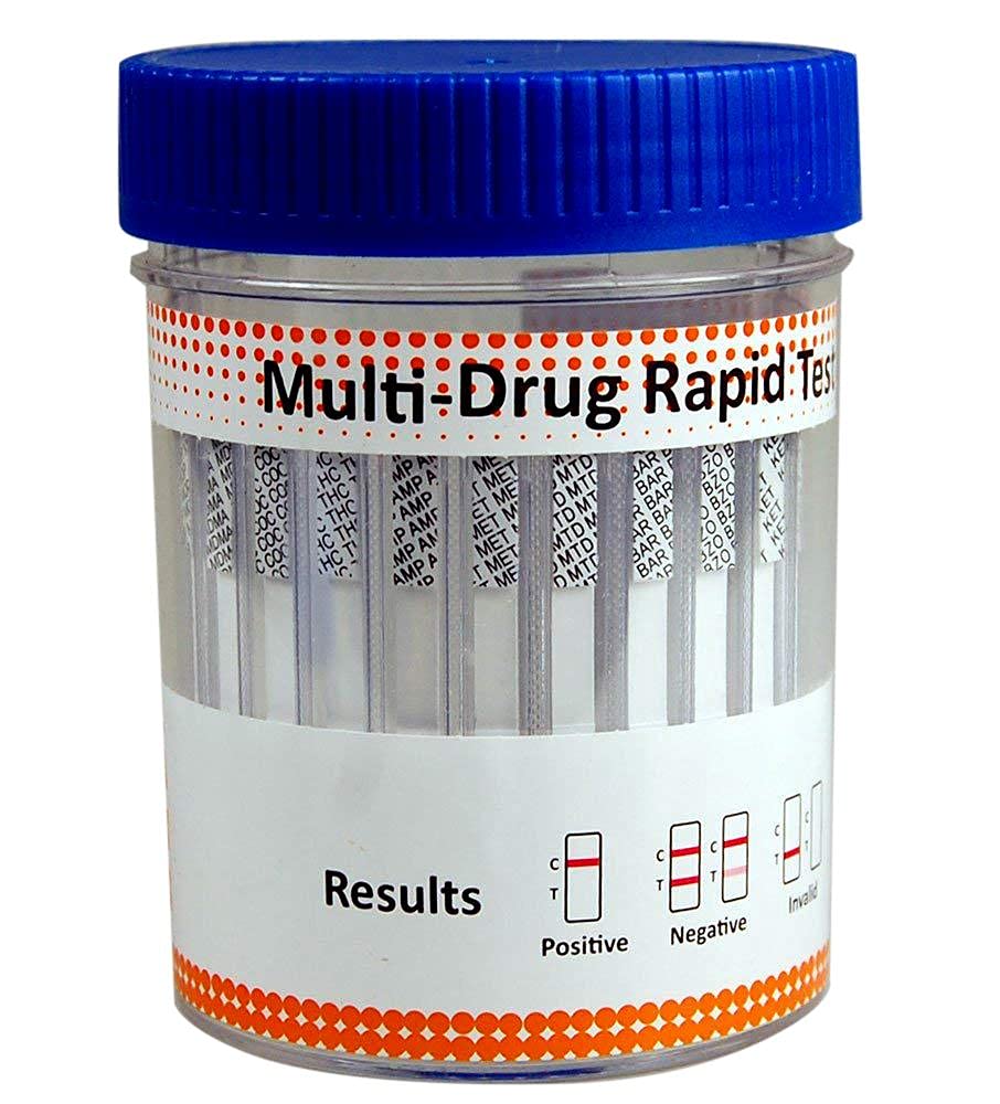 Recruitment Urine Drug Testing Kit - Cannabis, Cocaine, Benzos, Amphetamines, Methamphetamine & MDMA, Opiates, Methadone - Rapid Urine Drug Cup for Employers