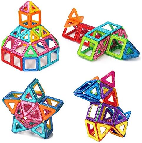 OkidSTEM 76 Piece Magnetic Building Blocks for Kids, Magnet Tiles Educational Toys for Boys and Girls