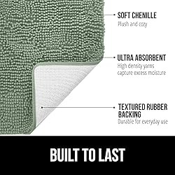 GORILLA GRIP Bathroom Rug Sets 3 Piece, Bath Mat
