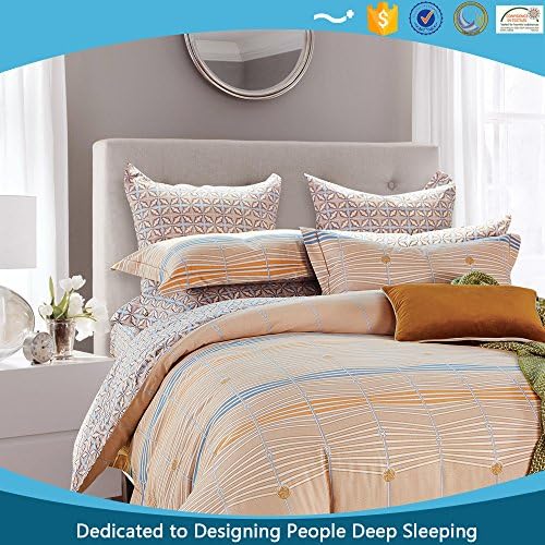 4pcs Eco-Brush bedding set 100% Cotton bed line Golden sleep winter bedding set duvet cover flat sheet pillowcase warm sunshine sleep bedding set (queen)