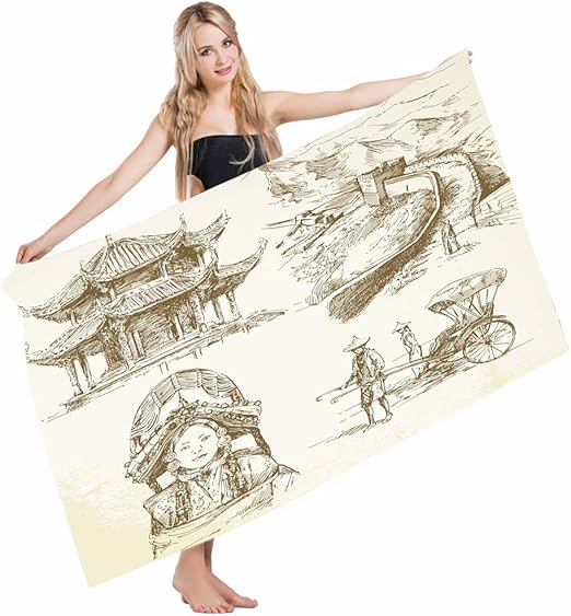Amazon Com Mugod Beach Towel Bath Towels Ancient China Chinese