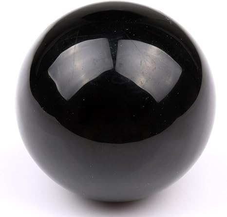Amazon バンシリン 黒曜石ヒーリング天然石 健康球ヒーリングパワーストーンボール１個40mm経 インテリア オンライン通販