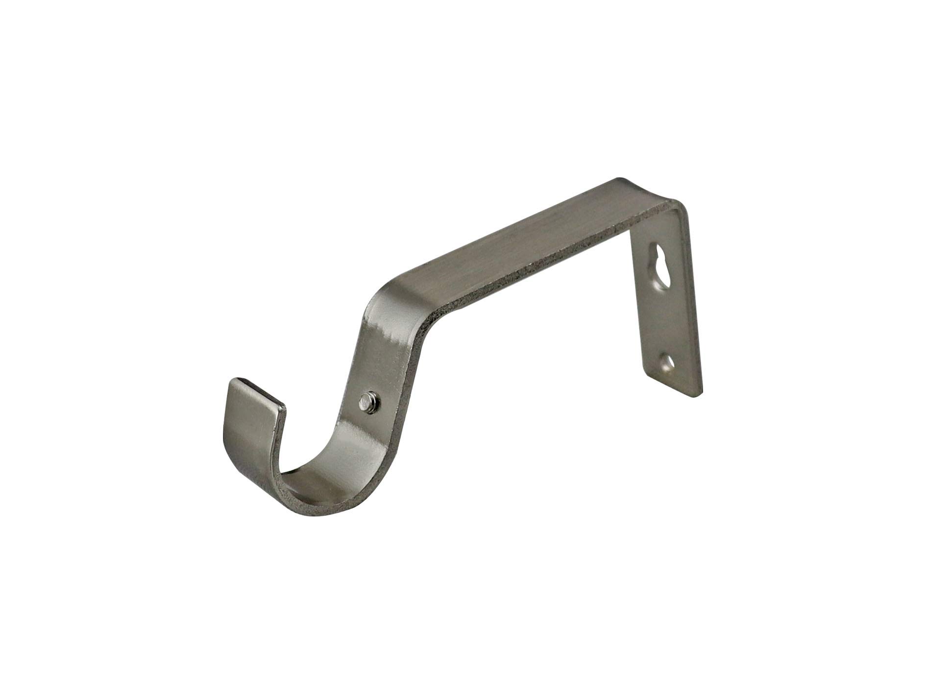 Your Home Online 28mm & 19mm Heavy Duty Metal Curtain Pole Rod Wall Bracket Holder 8 Colours (Brushed Chrome, 28 Quantity 3)