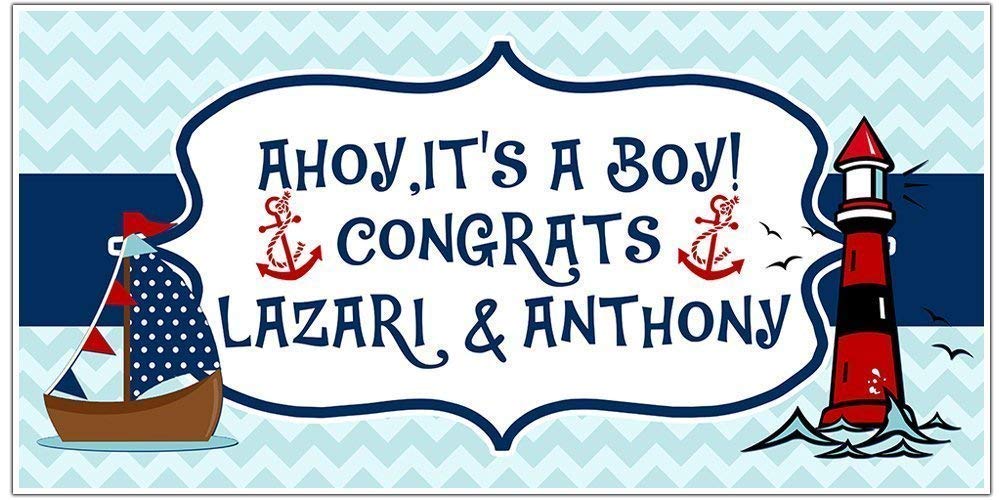 personalized baby shower banners boy