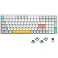 nuphy Air96 V2 Wireless Mechanical Keyboard,100 Keys Gaming Keyboard,Supports Bluetooth 5.1,2.4G and Wired Connection,for PC/Laptop/Windows/Mac -White Gateron Blue Switch