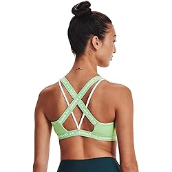 Under Armour Women's Crossback Low Bra, Aqua Foam