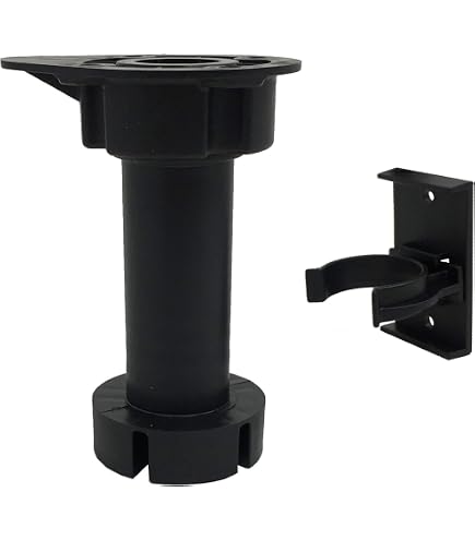 Adjustable Cabinet Legs 4-Pack – Plastic Furniture Levelers For Kitchen & Bathroom Vanities, Moisture-Resistant Base Supports (100-130mm Adjustable)