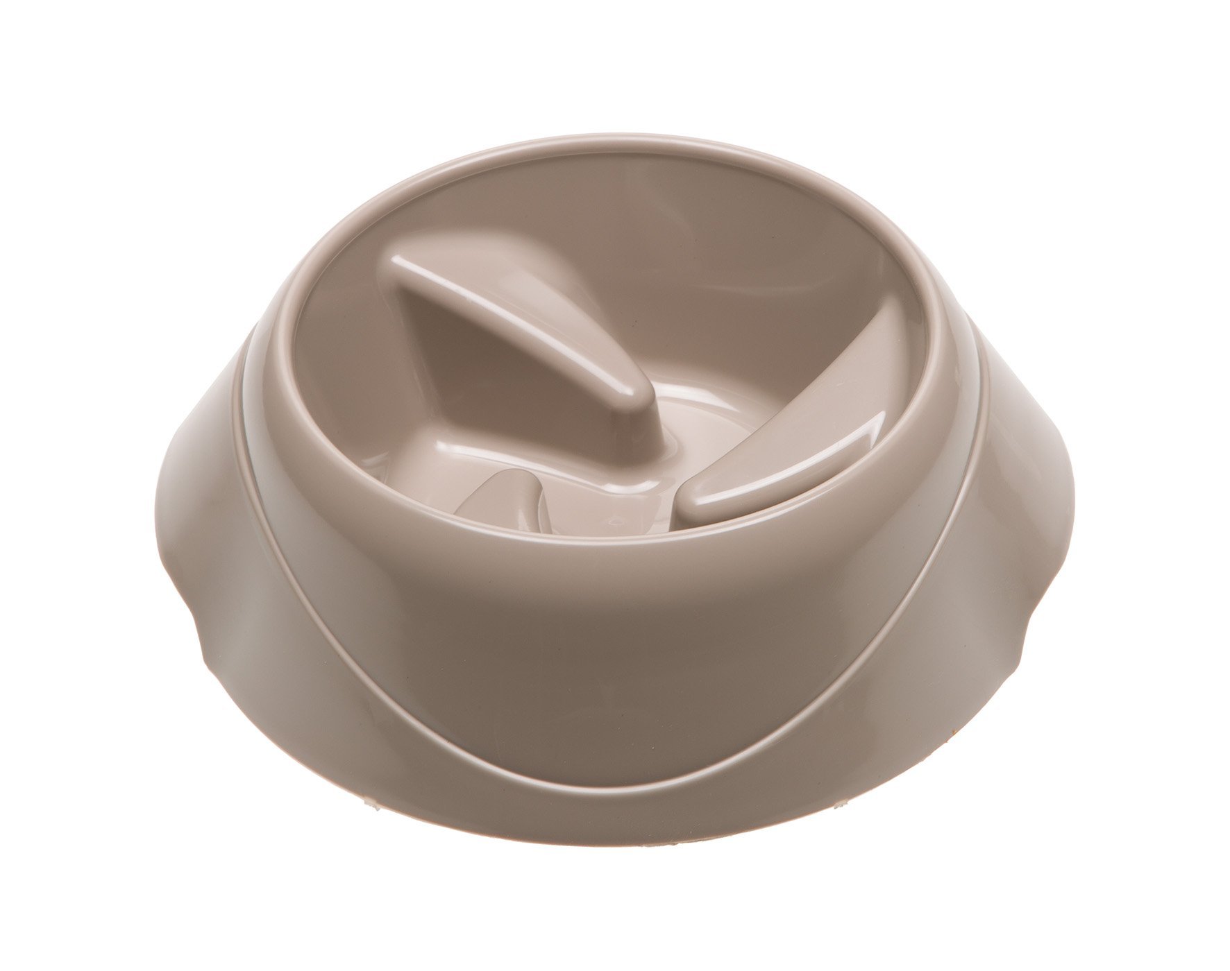 Ferplast Dog Bowl MAGNUS SLOW Anti-Gulping, Non-Slip Rubber Base, Slow Feeder, Enhances Digestion, 22 x 20,5 x h 10 cm. 0,5 L. Grey