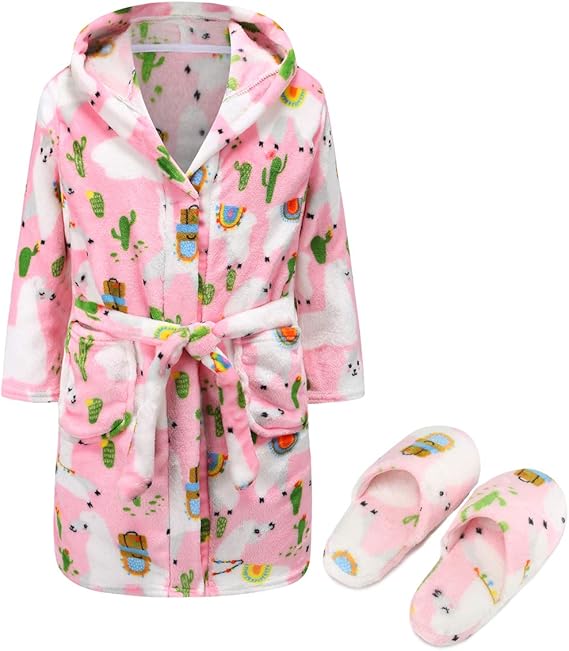 baby girl bathrobe and slippers