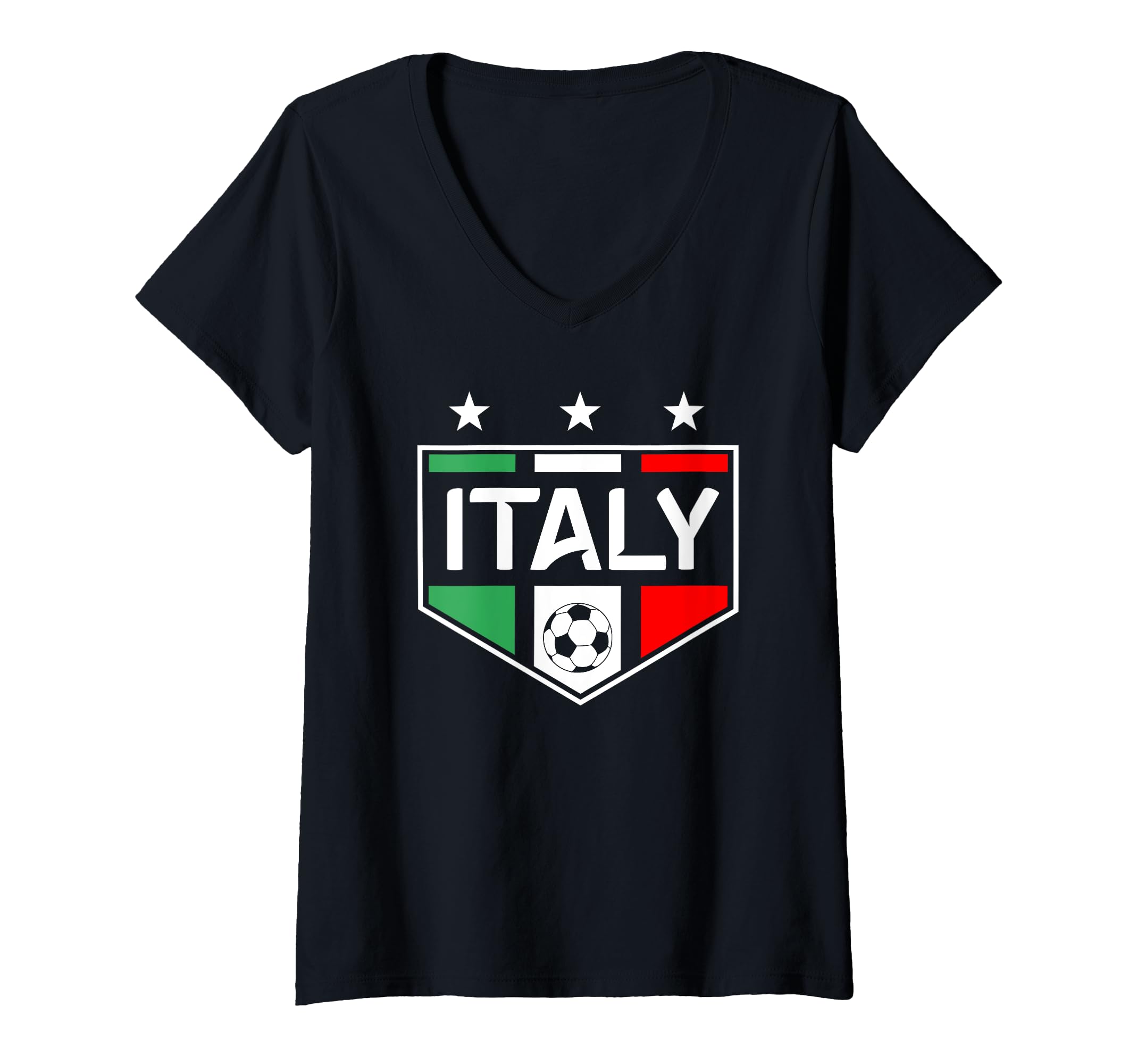 Womens Italy Football V-Neck T-Shirt
