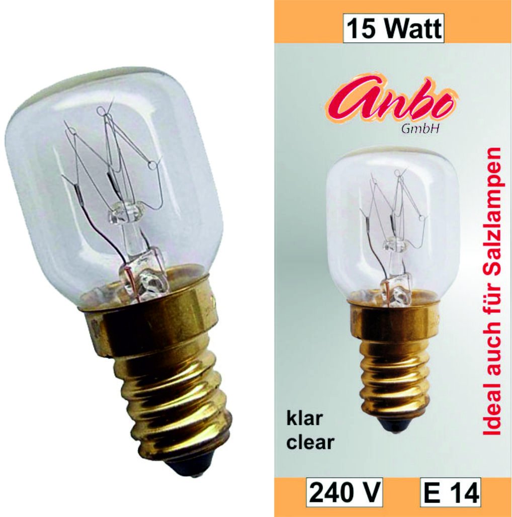 Salt Lamp Refrigerator U2282 Light Bulb E14 15 Watts Pack Of 2