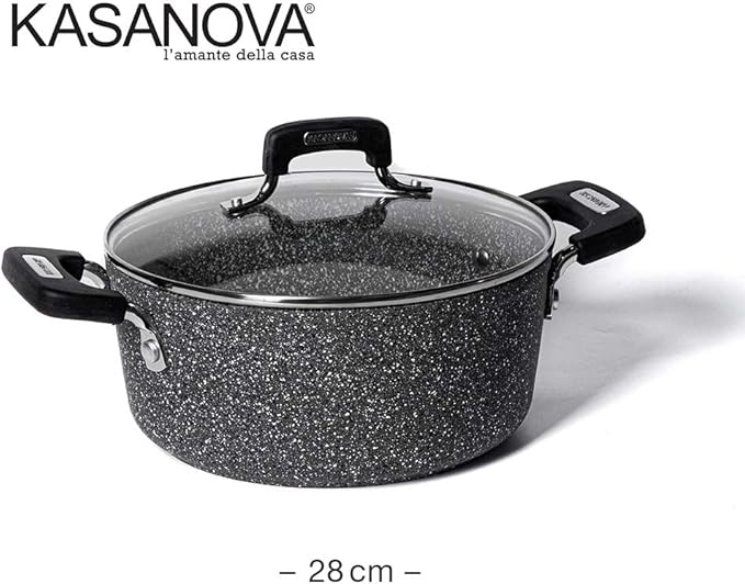 KASANOVA New Petra Dark Bratpfanne – Antihaft-Pfanne ø 22 Cm Für Alle Herdarten