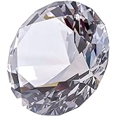 LONGWIN 80mm(3.1 Inch) Crystal Diamond Paperweight Jewels Wedding Decorations Centerpieces Home Decor (Clear)&shy;