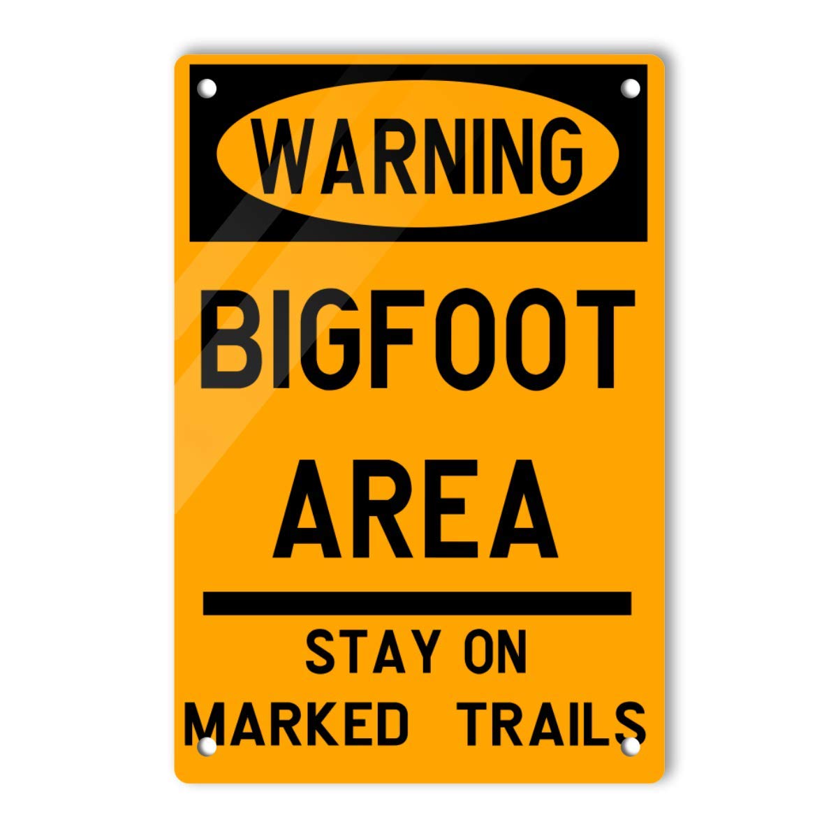 Glad grace GONEI Aluminum Bigfoot Area Stay On Marked Trails Sign Warning Sign Metal Aluminum Decorative Signs for Outdoor & Indoor Weather Resistant 8" X 12\