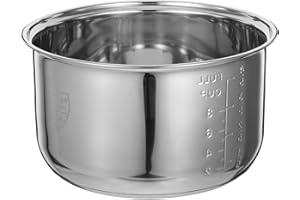Cabilock Rice Cooker Stainless Steel Inner Lid Replacement Pot 4L Universal Compatible for Multi-Function Cooking Steaming Bo