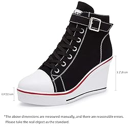 Women's Canvas High-Heeled Shoes Fashion Sneakers