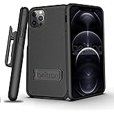 Case Holster Combo for iPhone 12 Pro Max, BELTRON Slim Protective Full Body Grip Case & Swivel Belt Clip 3 in 1 Combo with Kickstand and Card Holder