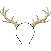 MOSTORY Deer Antlers Headband - Antler Headband for Cosplay Renfaire, Reindeer Horns Hairband for Women Renaissance