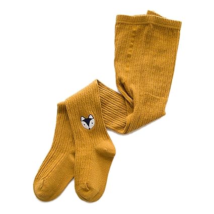 Uzinb Kind-Mädchen-Herbst-Winter-Cartoon Stickerei Strumpfhosen Baumwolle mit Zopfmuster Strumpfhosen Leggings Strumpfhose So