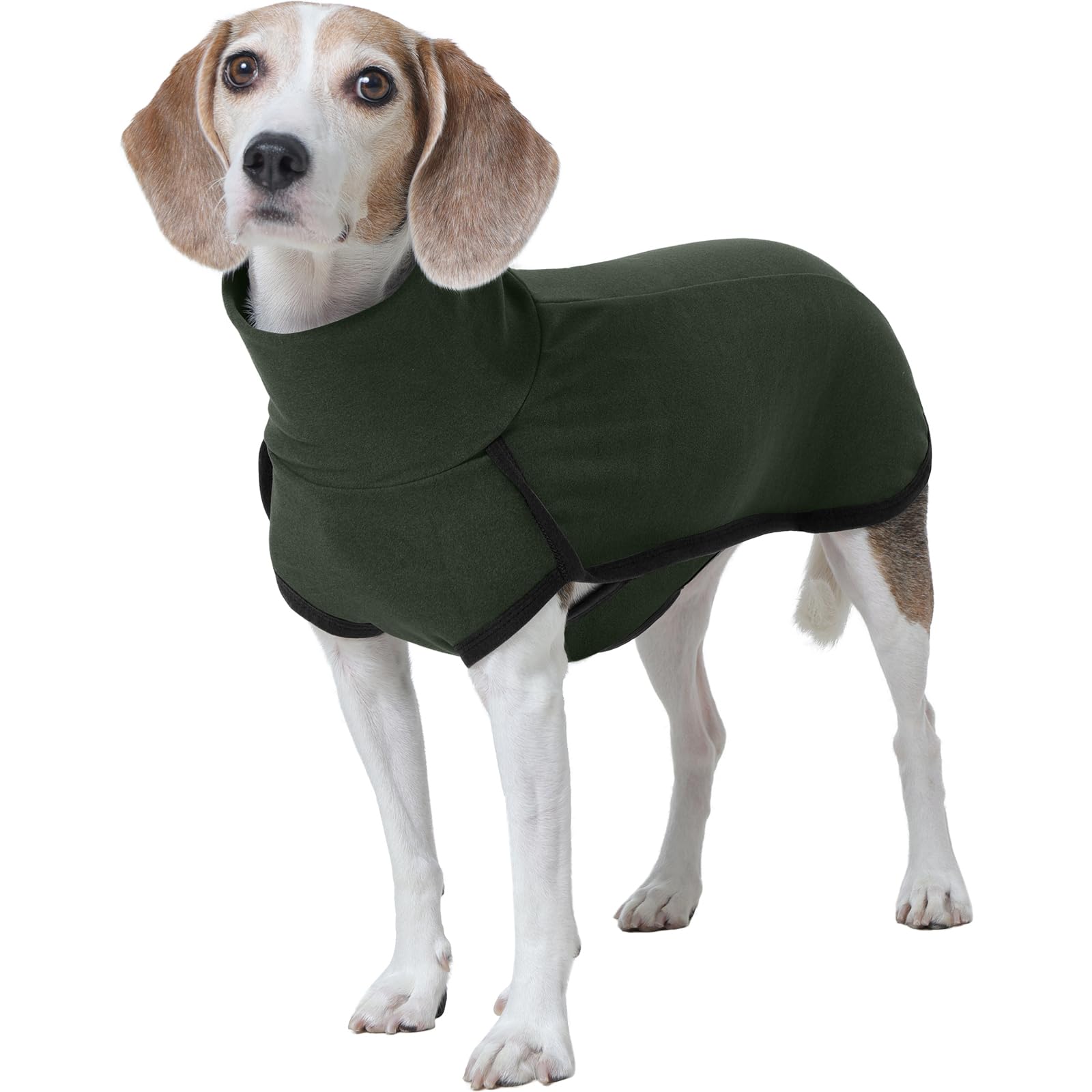 Photo 1 of ROZKITCH Dog Winter Coat Soft Pullover Pajamas, Pet Windproof Warm Cold Weather Jacket Vest Cozy Jumpsuit Apparel Outfit Clothes for Walking Hiking Travel Sleep Green S