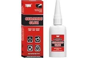 TQRR Ceramic Glue, 30g Glue for Ceramics and Porcelain Repair, Instant Bonding, Clear Ceramic Metal Adhesive, High Strength Pottery Glue for Ceramic, Metal, Glass, Plastic, Rubber, Wood, DIY Craft (1)