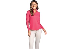 IBKUL Athleisure Wear Sun Protective UPF 50+ Icefil Cooling-Solid Long Sleeve Mock Neck Top-80000