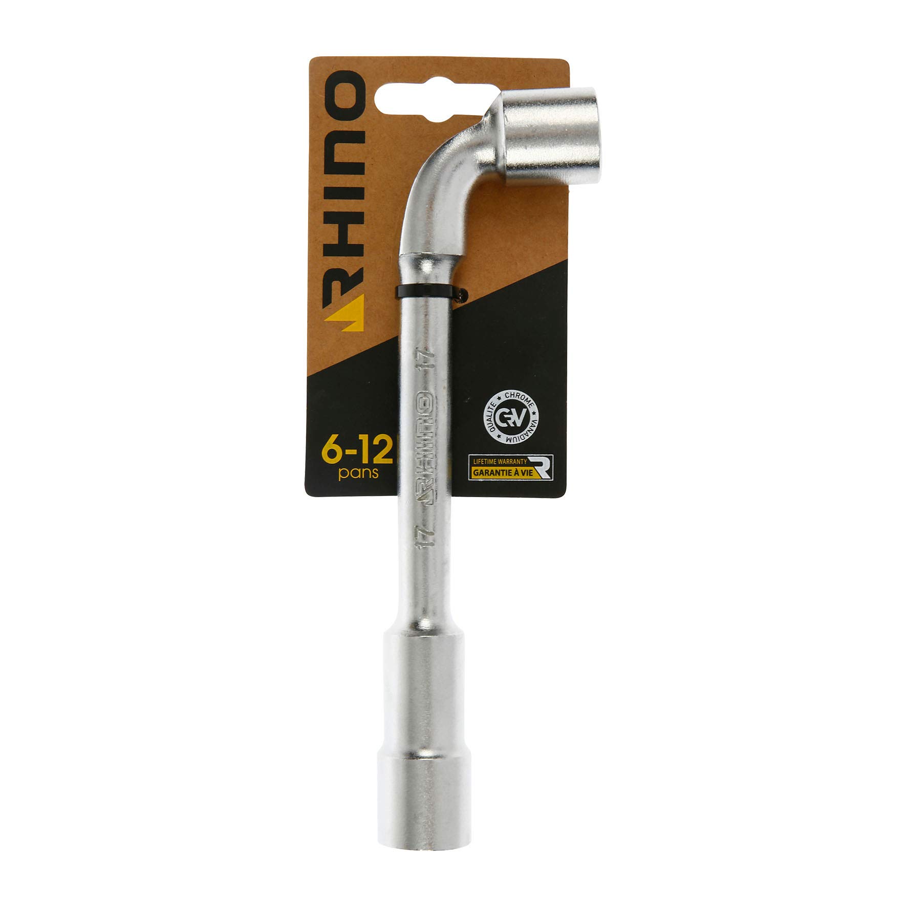 Rhino Pipe Wrench Spanner Diameter 17 mm-Hexagonal / 12 Point Drive-Made from Steel (Chrome Vanadium), Nc