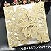 WOMHOPE 50 Pcs - Flower Hollow Laser Cut Lace Shimmer Wedding Invitation Party Invitations Cards Birthday Invitations Cards Wedding Favors (Gold)