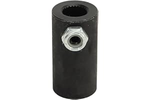LJCM Black Steering Joints 9/16" - 26 Spline To 3/4" Dd U Joint Shaft, 9/16 26 Spline To 3/4 Round Coupling, High Strength Responsive Steering Shaft Coupling for Vega