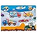 ROBOTIME Wooden Transportations Peg Puzzle Game Creative Toddler Knob Puzzle Toys Best Gifts for Toddler