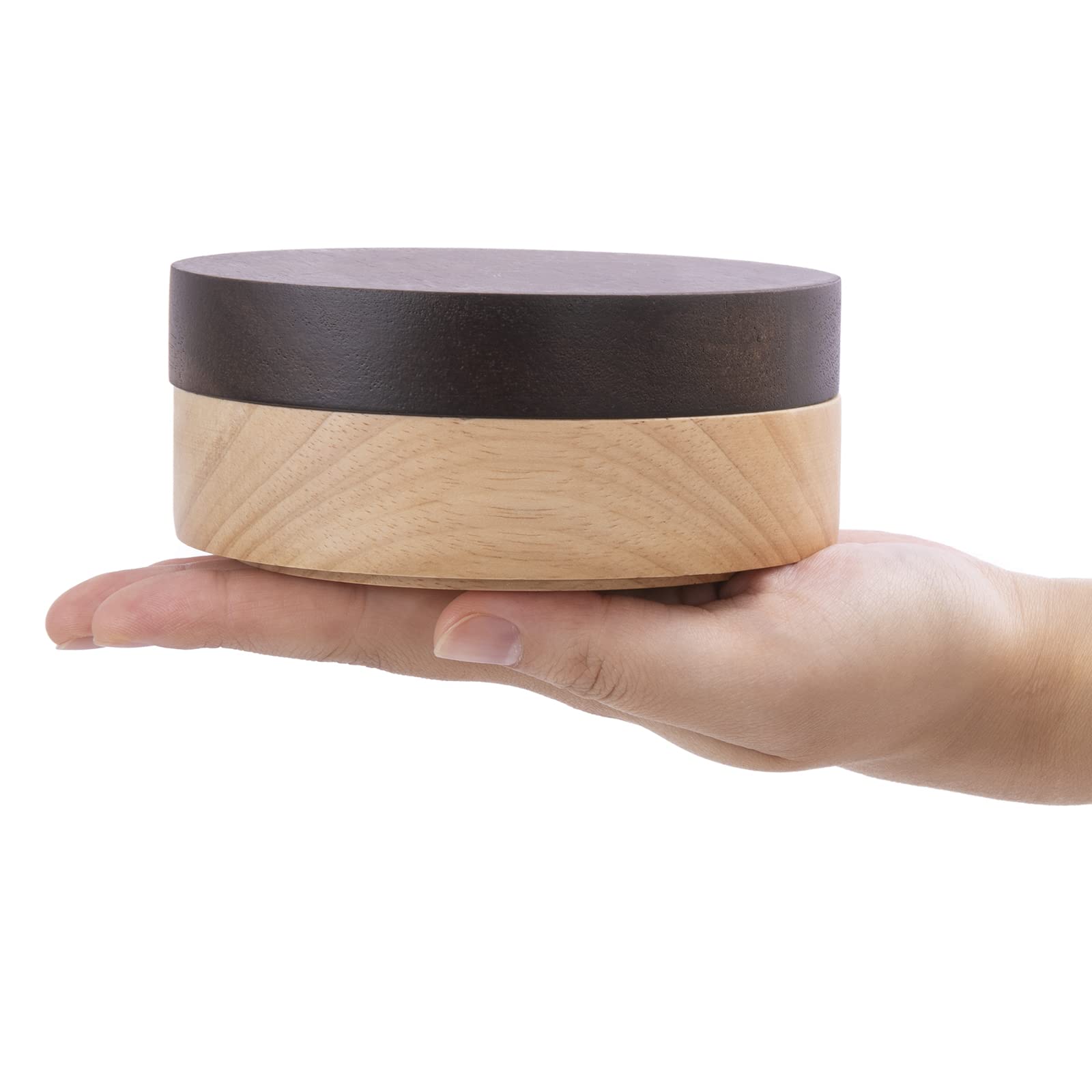 VViN Windproof CooL Ashtray with Lid for Indoor or Outdoor Use - Wooden & Stainless Steel Liner for Home, Office, Garden Decoration