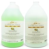 Dominican Magic Avocado Detangler Shampoo & Conditioner – 1-Gallon Duo Set - Deep Moisture & Strength for All Hair Types- Tangle-Free Hair, Salon Quality, Family Size, Hospitality & Vacation Rentals