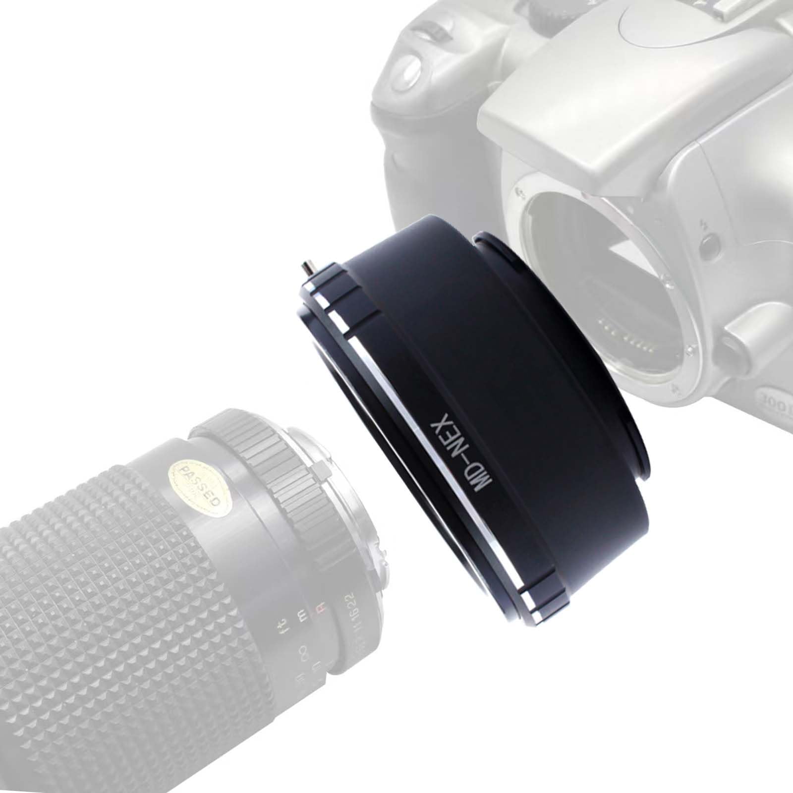 MD to NEX adapter Compatible with Minolta Rokkor MD/MC Lens & for Sony E NEX Mount Camera Body,Fits for Sony Alpha A6000 A6300 A6500 A7 A5000 A5100 α7, α7R, α7S, α7 II, α7R II et