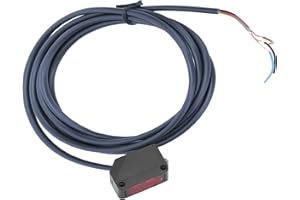 Eujgoov Infrared Photoelectric Switch, DC 12‑24V Through‑Beam Sensor with Long Cable for Car Doors and Garages(E3Z-D62)