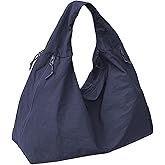 Slouchy Tote Bag for Women Large Nylon Shoulder Bag with Multiple Pockets Crescent Bag Underarm Hobo Bag for Travel Gym