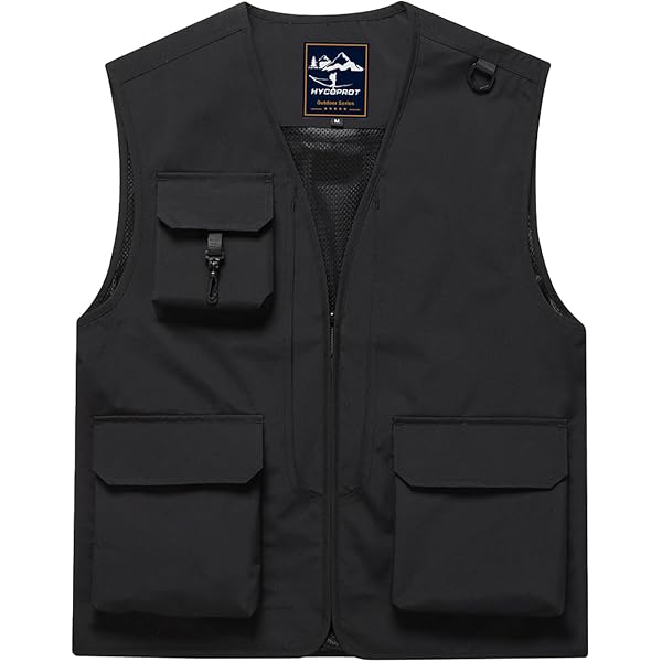 Men's Vests Outdoors Travel Sports Multi-Pockets Work Fishing Photographer/Reporter Vest Custom Color