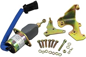 JDMSPEED New Fuel Shut Off Solenoid With Bracket Kits 3931570 5016244AA Replacement For Dodge Diesel Cummins 94-98 5.9L