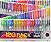 Gelmushta 240 Gel Pens Set (120 Unique Color Gel Pens and 120 Ink Refills) for Adult Coloring Books