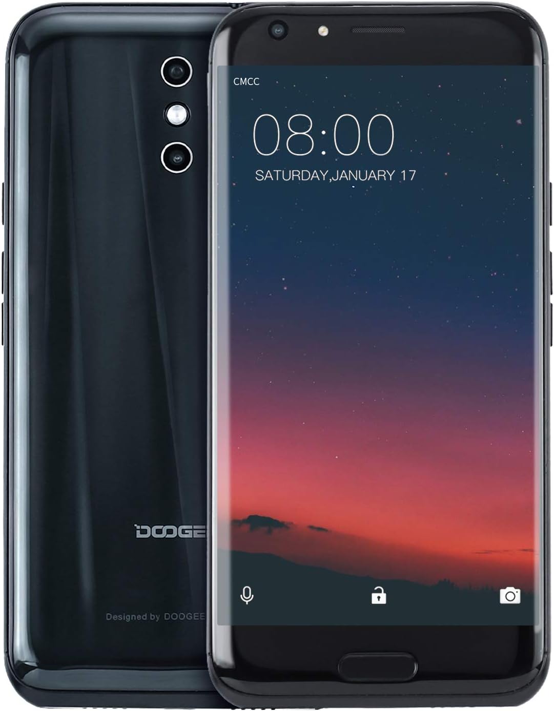 Mobile Phones Sim Free, DOOGEE BL5000 4G Dual SIM 7.0 Android 5.5 Inch FHD 1920 x 1080, Octa Core MTK6750T Smartphones 4+64 GB with Dual Rear 13.0MP+13.0MP Front Cmera 8.0 MP- Black