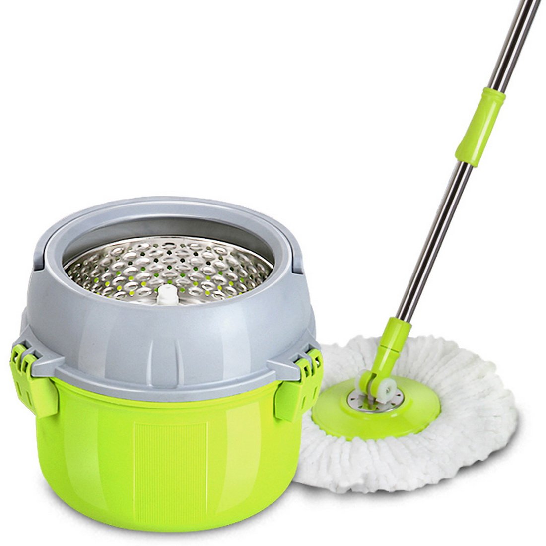 Deluxe Stainless Steel Rolling Spin Mop MonoTub Easy Wring