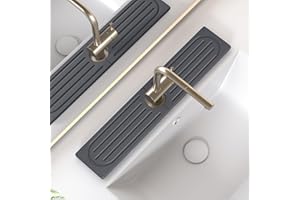 TELOMET Kitchen Faucet Mat, Diatomite Sink Faucet Mat Splash Guard for Kitchen, Water Absorbing Stone Tray for Sink, Quick Drying Faucet Mat for Kitchen Sink, Absorbent Stone Drying Tray for Bathroom Counter