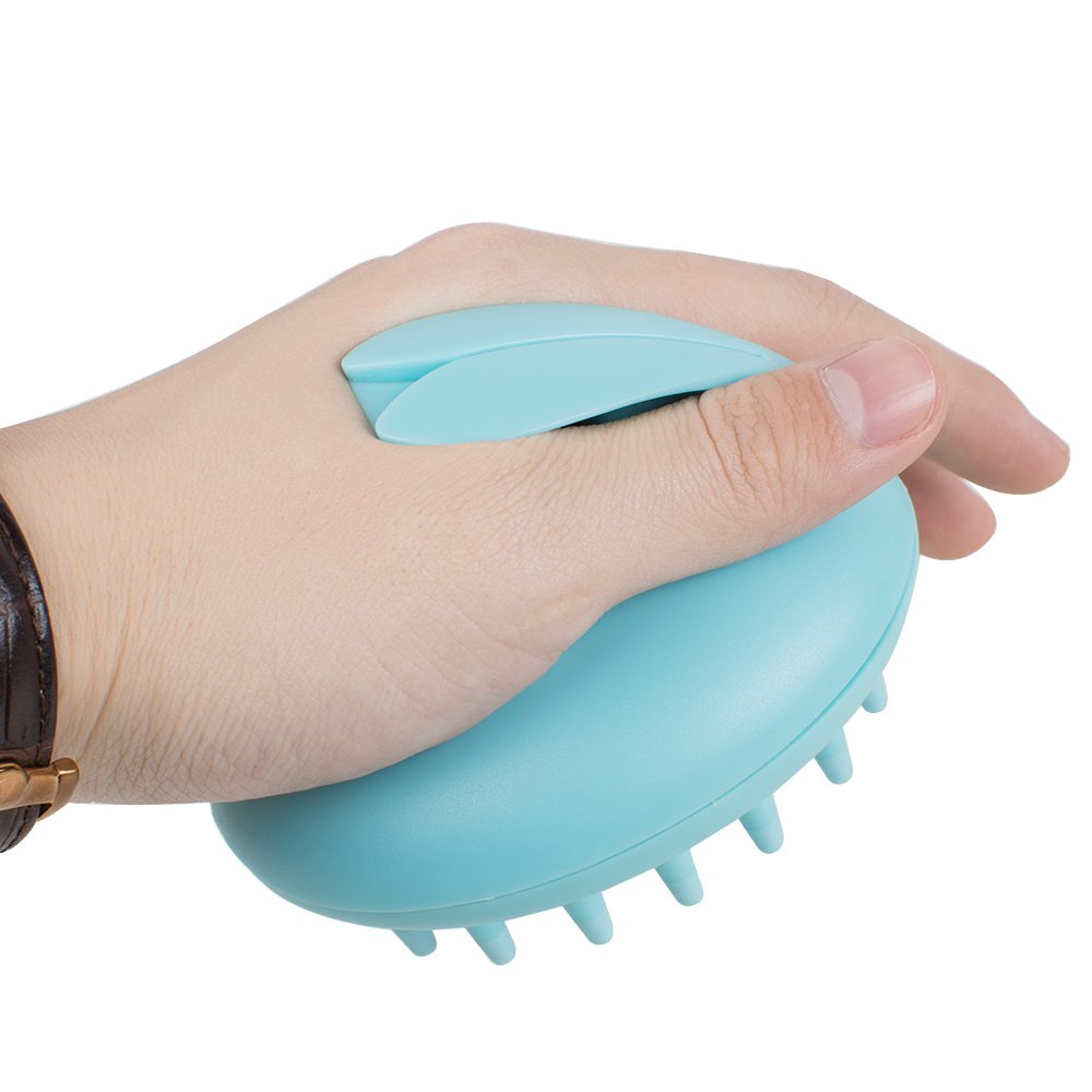 Zinnor Electric Head Scalp Massager Hair Shampoo Comb Hair Care Silicone Massage for Hair Growth Battery Operated Shower Brush Body Washing Brush in Bathroom Wet&Dry Cleaning Tool Household Daily Use