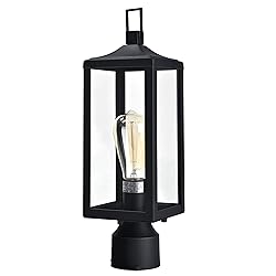 Outdoor Lamp Post Light Fixture, 17 Inch Post