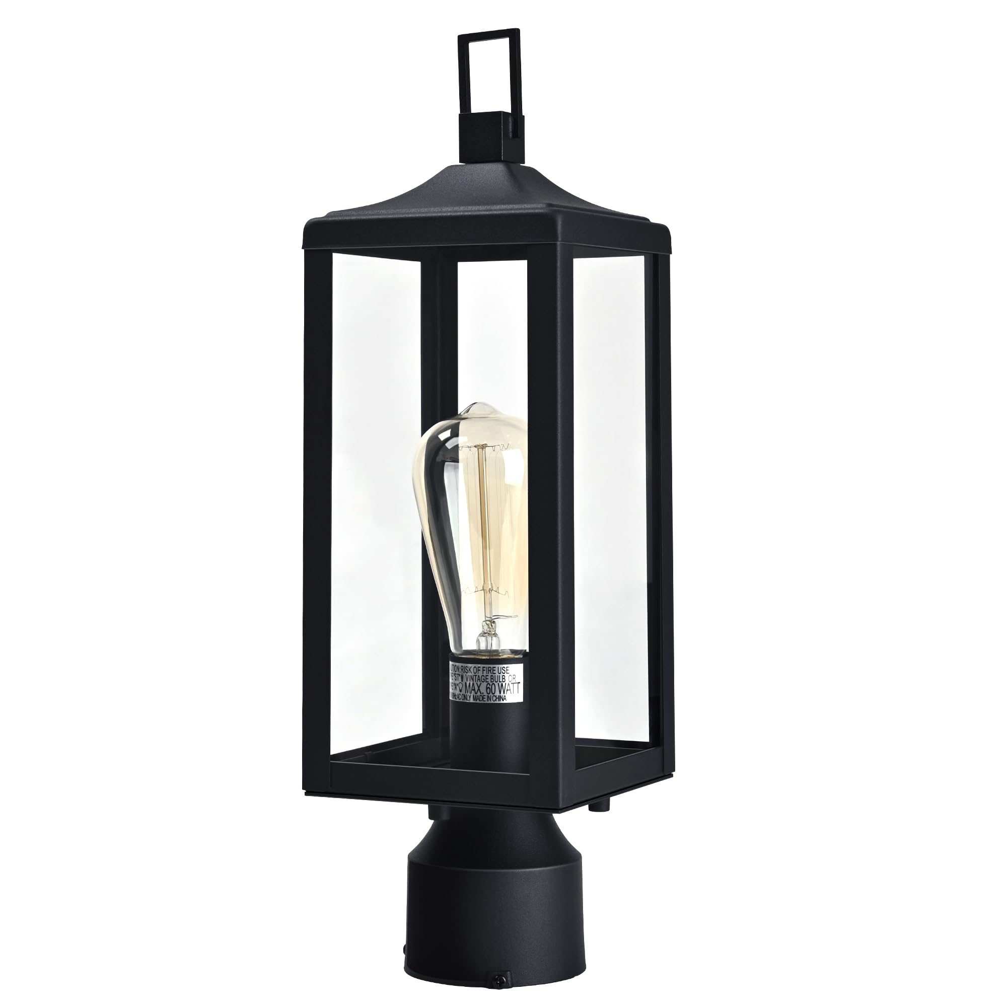 Outdoor Lamp Post Light Fixture, 17 Inch Post
