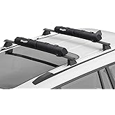 BougeRV Soft Roof Rack Pads, 31.5" Surfboard Car Rack for SUP Kayak Ladder Luggage Carrier, Universal for Different Shapes of Cross Bars, Water-Resistant Crossbar Pads with 2 Endless Ratchet Straps