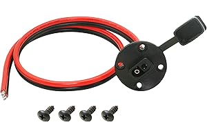 CERRXIAN 55cm 10AWG SAE Socket Solar Weatherproof Sidewall Port DIY Cord, SAE Quick Disconnect Wire Harness Panel Mount Power Cable with Cap