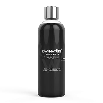 raw nature charcoal face wash