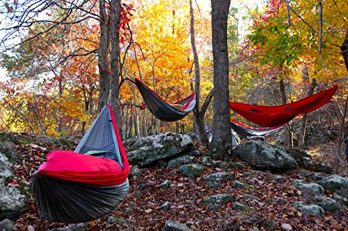 Oileus X-large Double Camping Hammock-Lightweight Nylon Portable Hammock, Best Parachute Double Hammock-10ft Straps with Loops & Carabiners-For Backpacking Beach Yard 130" L x 78" W