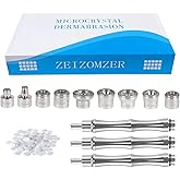 ZEIZOMZER Diamond Dermabrasion Head, Microdermabrasion Kit (9 Tips and 3 Wands and 1 Pack Filters), Facial Exfoliator Tool for Home
